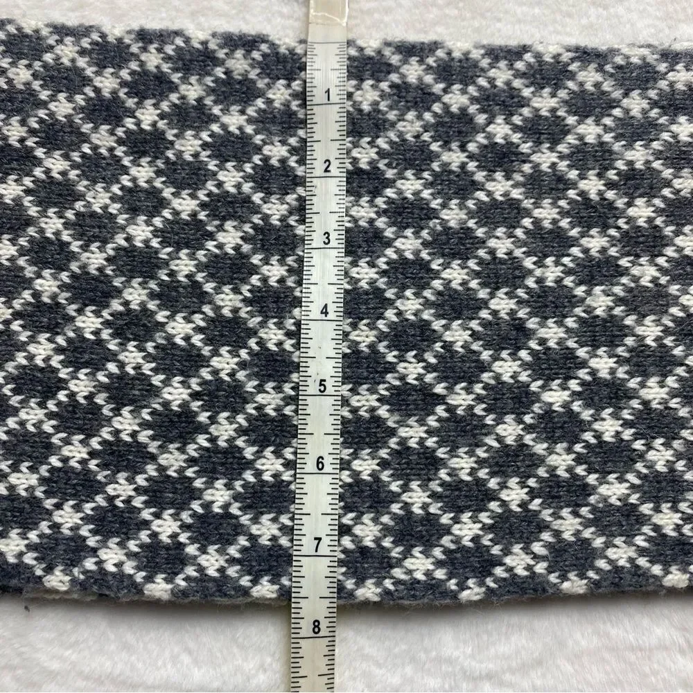 Tommy Hilfiger Wool Blend Gray White Scarves